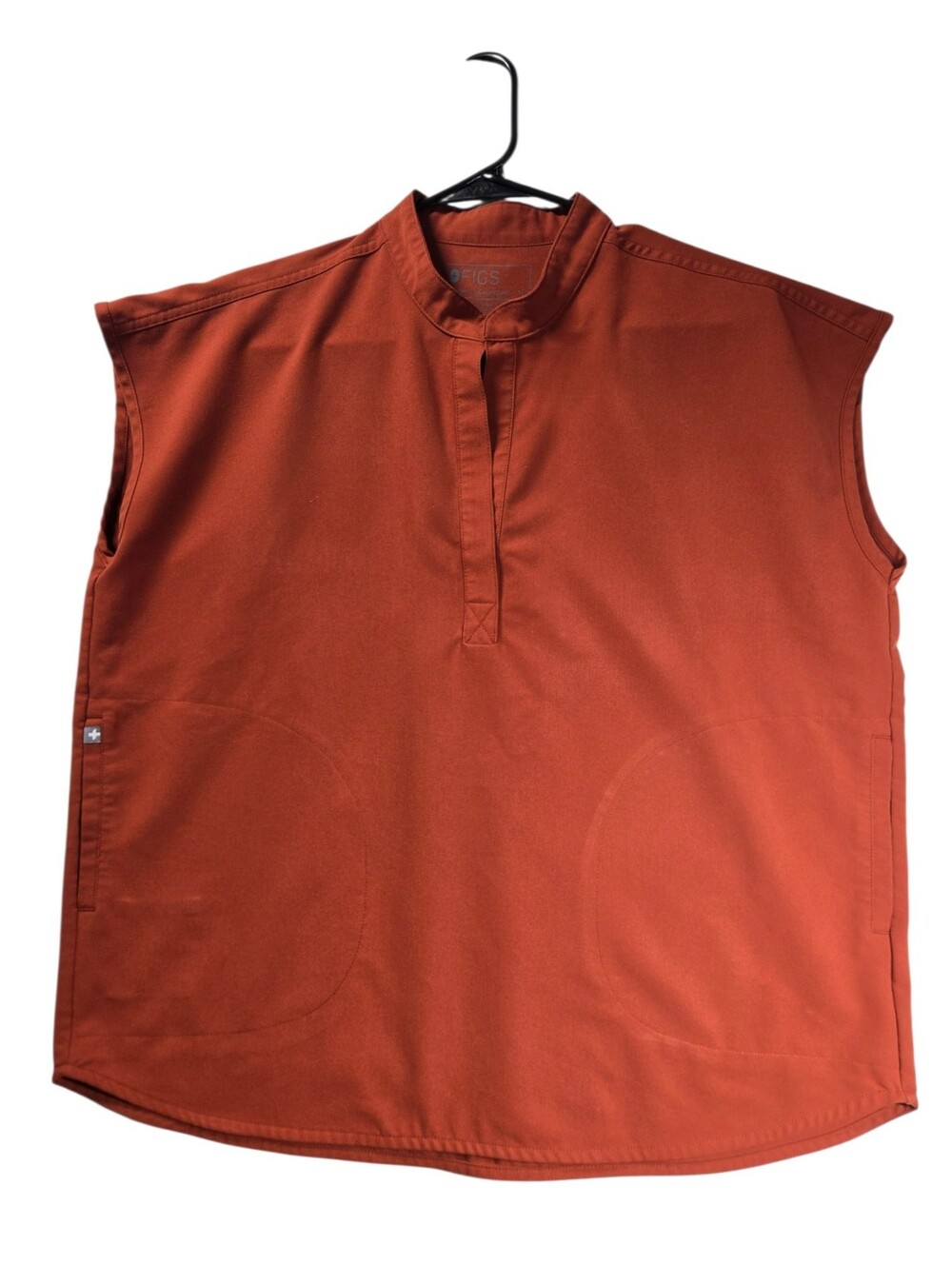 Figs Rafaella Oversized Scrub Top Burnt Orange